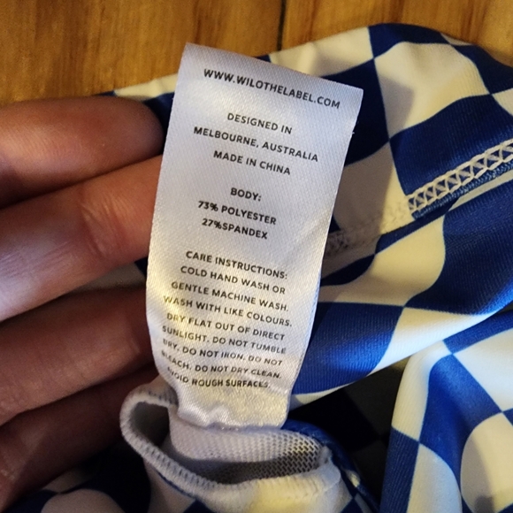 WILO Blue & White Checkered Sports Bra - Picture 6 of 6